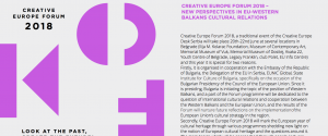 Creative Europe Forum 2018 – New Perspectives In Eu-Western Balkans Cultural Relations